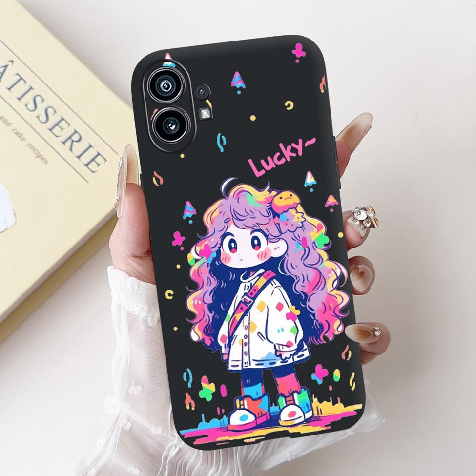 Für Nothing Phone 1 Hülle Silikon Niedliche Cartoon Katze Luxuriöse Blumen Stoßfeste Handyhülle Für Nothing Phone One Rückabdeckung Funda Nothing Phone 1