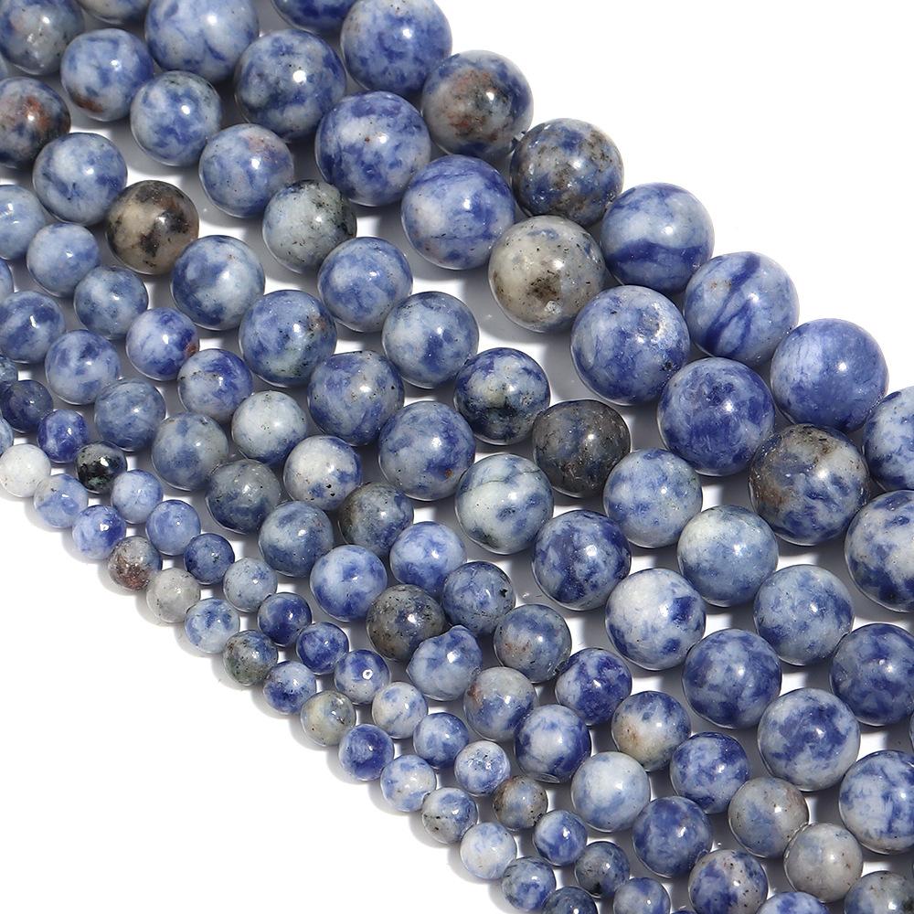 Sodalith Perlen Blauer Stein Lose Perlen 4 6 8 10 12MM Lose Perlen für Schmuckherstellung Zubehör DIY Dia 8mm