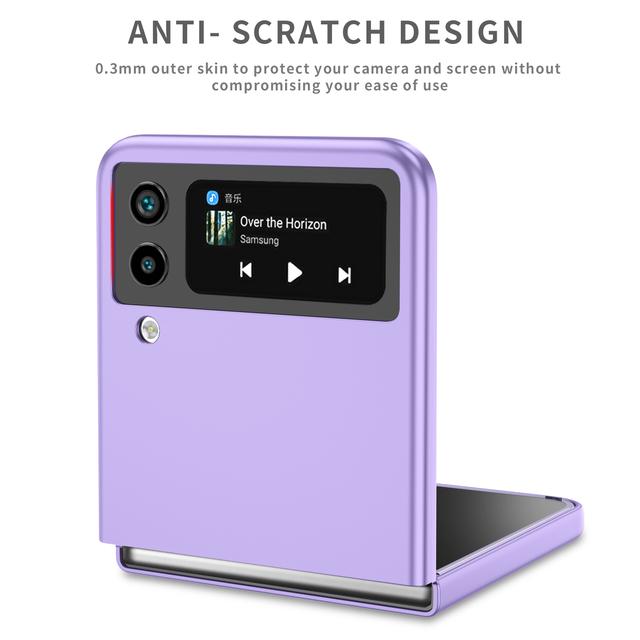Anti-Stoß Handyhülle Faltbare Hülle Für Samsung Galaxy Z Flip 4 5g Flip3 Flip 3 Flip4 Rutschfeste Hüllen Für Samsung Z Flip4 for Samsung Z Flip 4 violett