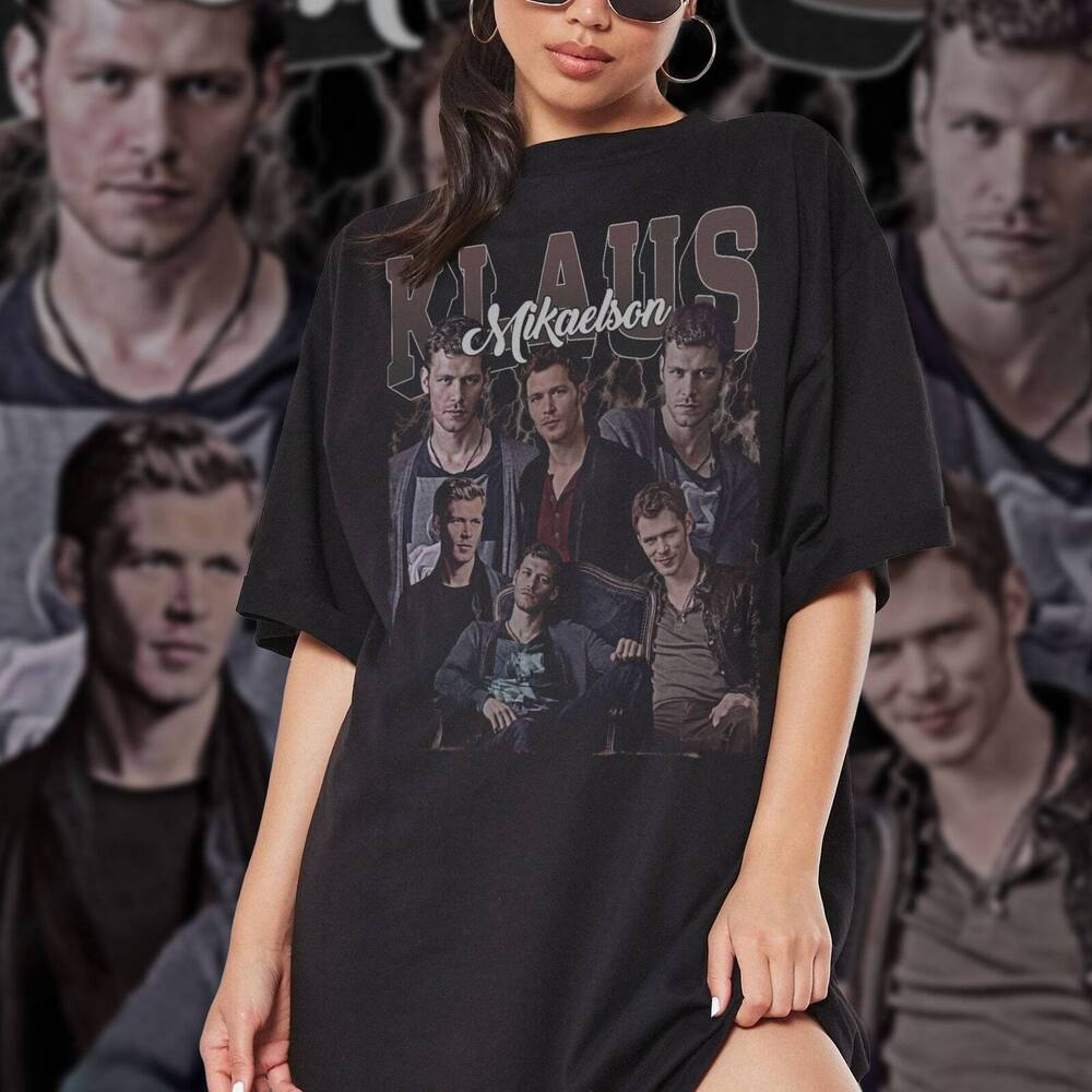 Klaus Mikaelson Shirt T-Shirt Unisex Baumwolle Vintage 90er Grafik-T-Shirt Unisex Rundhals Unisex T-Shirt XL