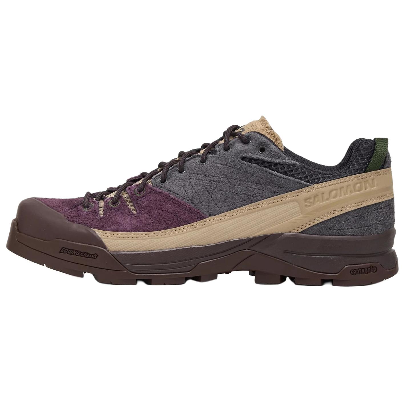 Salomon X-Alp Wildleder Bequeme Weiche Low-Top Wanderschuhe Unisex Wanderschuhe Pflaumenrot 478762 40⅔