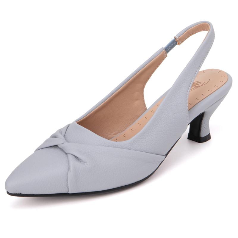Mode Sommerschuhe für Frauen Sandalen Punkt Zehe Kurzen Absätzen Slingpumps Schwarz Weiß Hochzeit Party Tanzschuhe Damen Große Größe 50 52 40