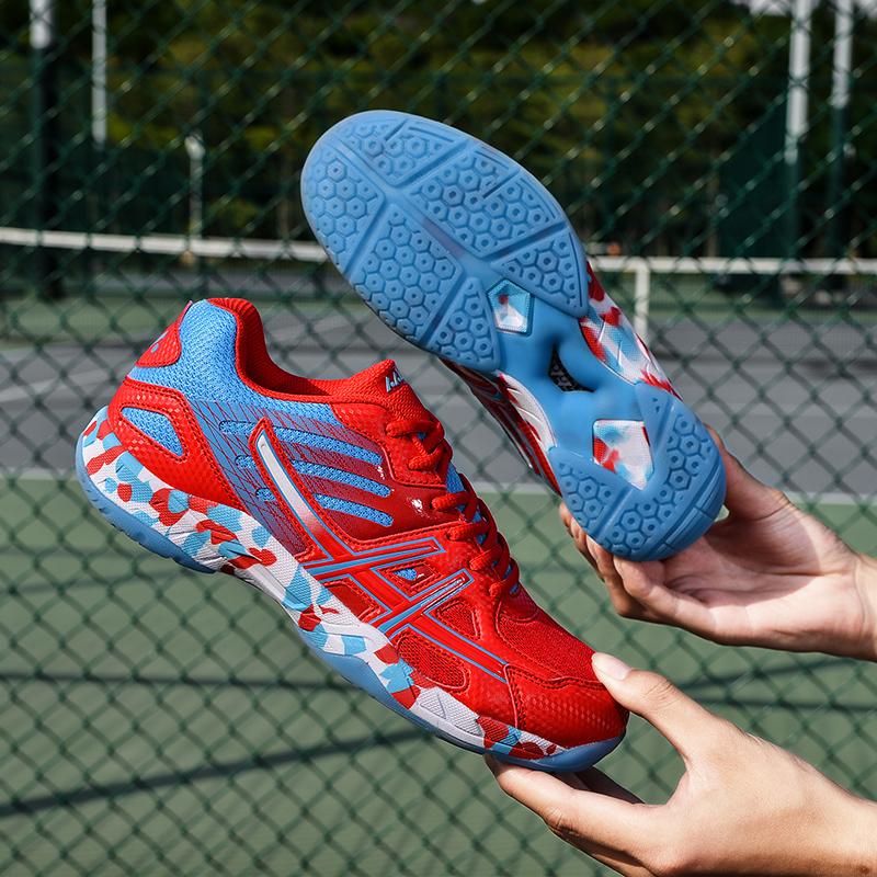 2024 Neue Damen Sneaker Herren Badmintonschuhe Leicht Schwarz Atmungsaktiv Damen Outdoor Sport Training Damen Leichtathletik Sport Grün 36 rot