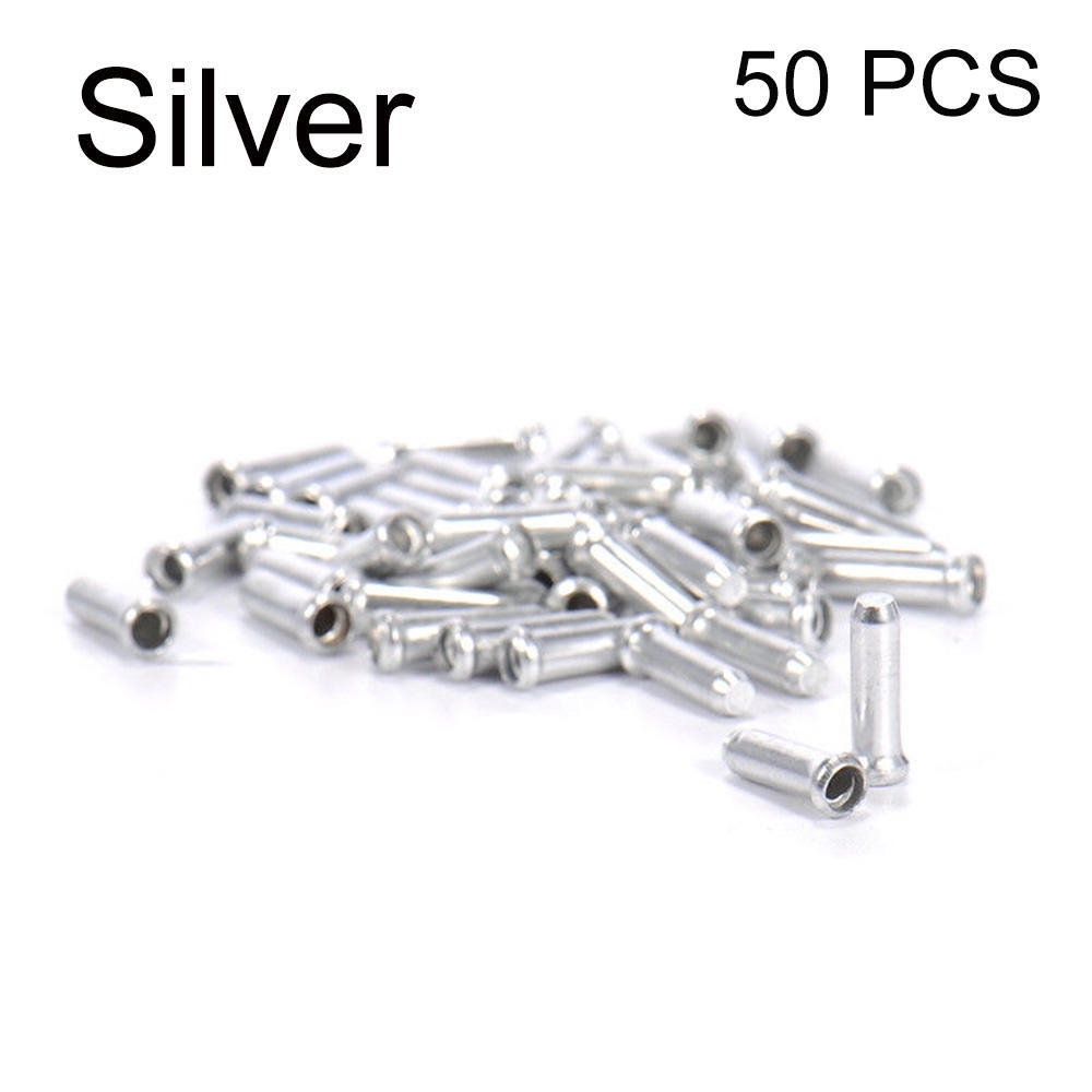 Fahrradzubehör Praktische Radfahren Shifter Kabelabdeckung Bremsdraht Endkappe Fahrrad Aluminiumlegierung silber