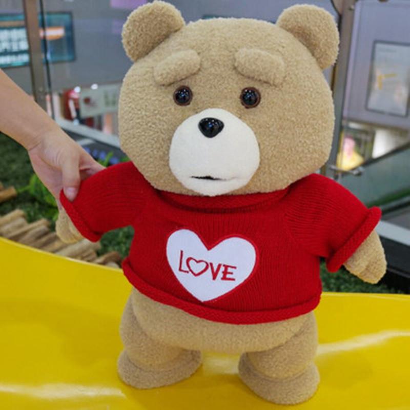 8 Stile Film-Teddybär Ted 2 Plüschtiere in Schürze Weiche Kuscheltiere Plüsch 45cm Ein Geburtstagsgeschenk für einen guten Freund 45CM gelb