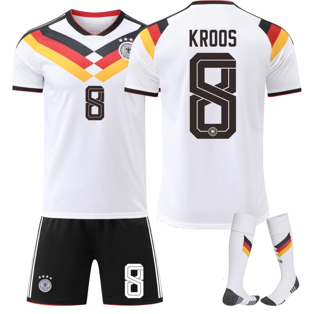 2026 FIFA Fussball-Weltmeisterschaft Deutschland Fussballtrikot für Kinder und Erwachsene KROOS #8 XS