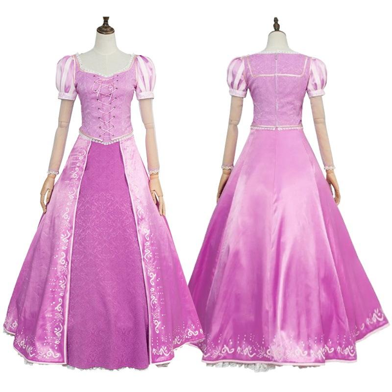 Moonie Cosplay Kostüm Rapunzel Cosplay Kostüm Halloween Rapunzel Prinzessin Zweidimensionales Animationskostüm M pink