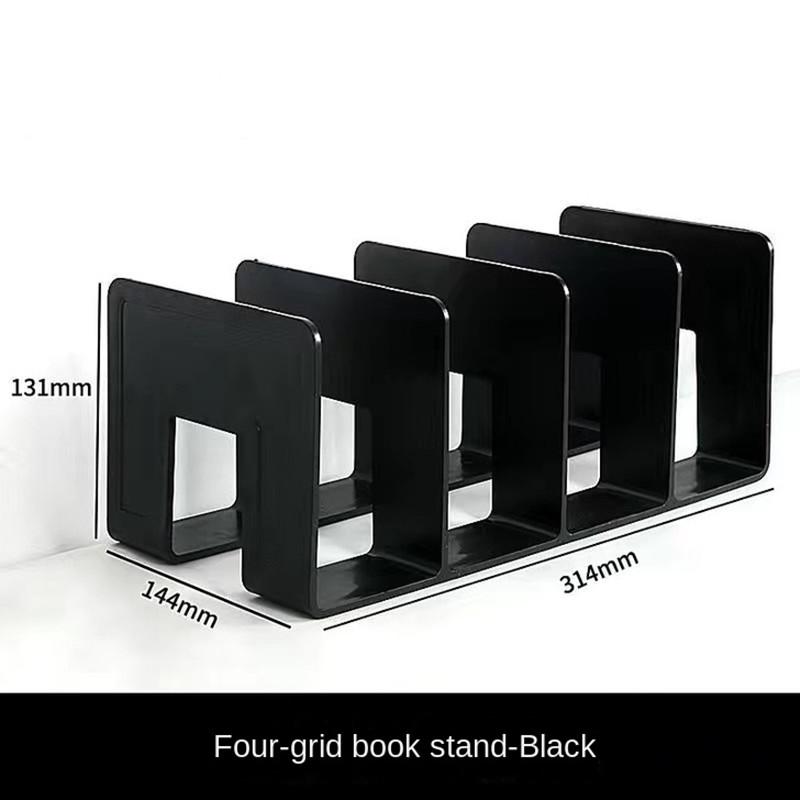 2 Stück Verdicktes Acryl Bücherregal Desktop Buchaufbewahrungsartefakt Trennwand Schreibtischregal Desktop-Aufbewahrungsregal Verstecktes Trennwand-Bücherregal 1pc schwarz