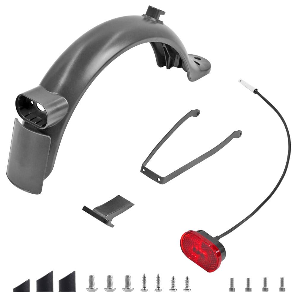 Hinterrad-Kotflügelsatz für Xiaomi M365 1S /PRO 2/ Mi3 Elektroroller, Rückschutzblech, Rücklicht, hintere Kotflügelhalterung, Unterstützungsteile schwarz