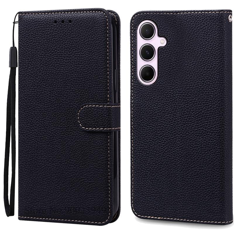 A56 5G Hülle Für Samsung A56 5G Hülle Brieftasche Leder Klapphülle Für Samsung Galaxy A56 Hülle Ständer Buchhülle Coque Fundas Etui For Samsung A56 5G schwarz