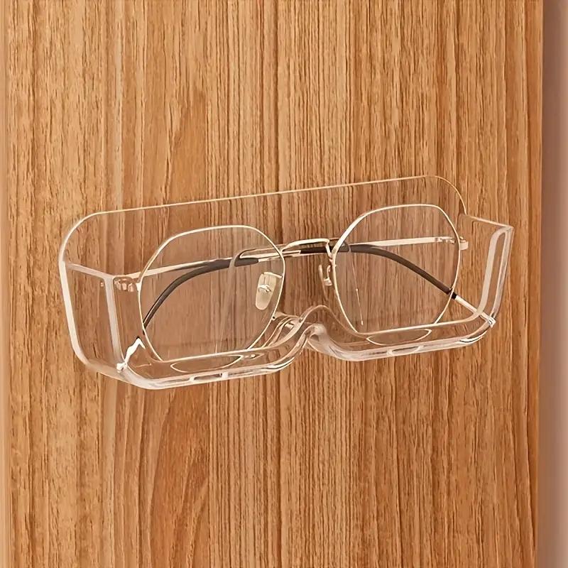 1 Stück selbstklebendes Wandregal für das Badezimmer, für Gläser und Gläser, Kunststoff, kein Strom erforderlich, ideal für flache Oberflächen transparent