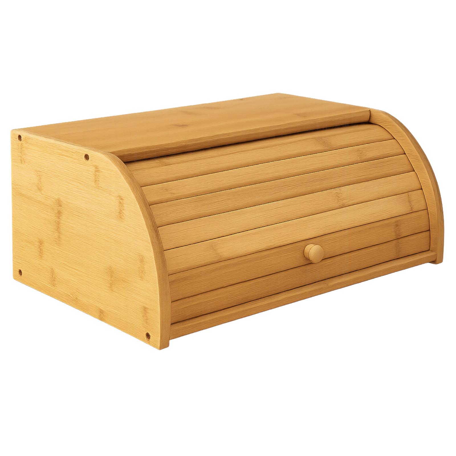 Bambus Holz Roller Brotkasten Küche 40X27X16 | Begryf