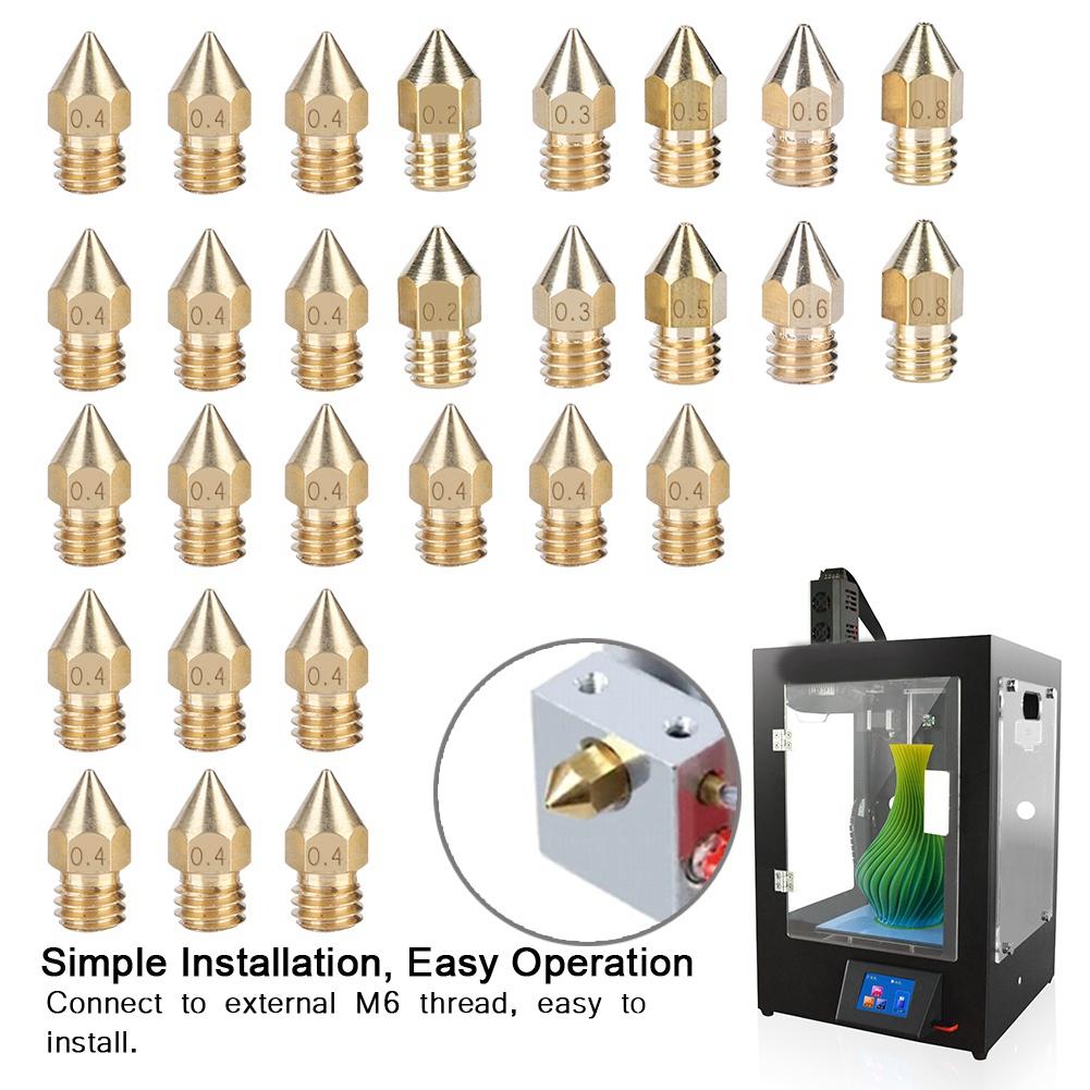 30PCS 3D Drucker Düse Kit 1,75mm Filament Extruder Druckkopf Drucker Zubehör