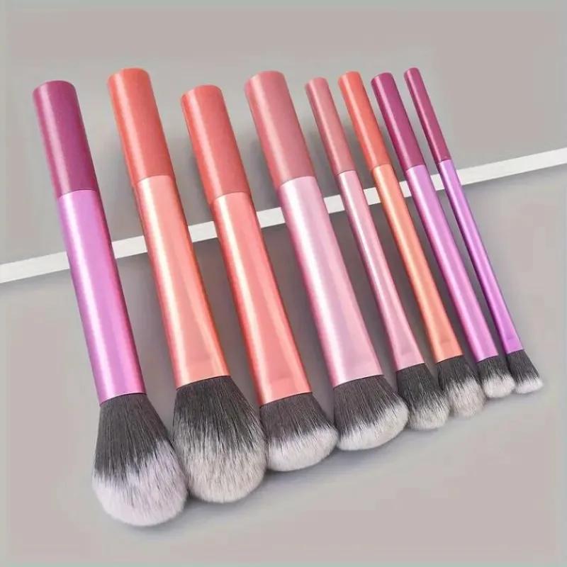 8-teiliges Make-up-Pinsel-Set, weiches Kunsthaar, Make-up-Pinsel für Foundation, Rouge, Lidschatten, Kosmetik, Make-up-Tools