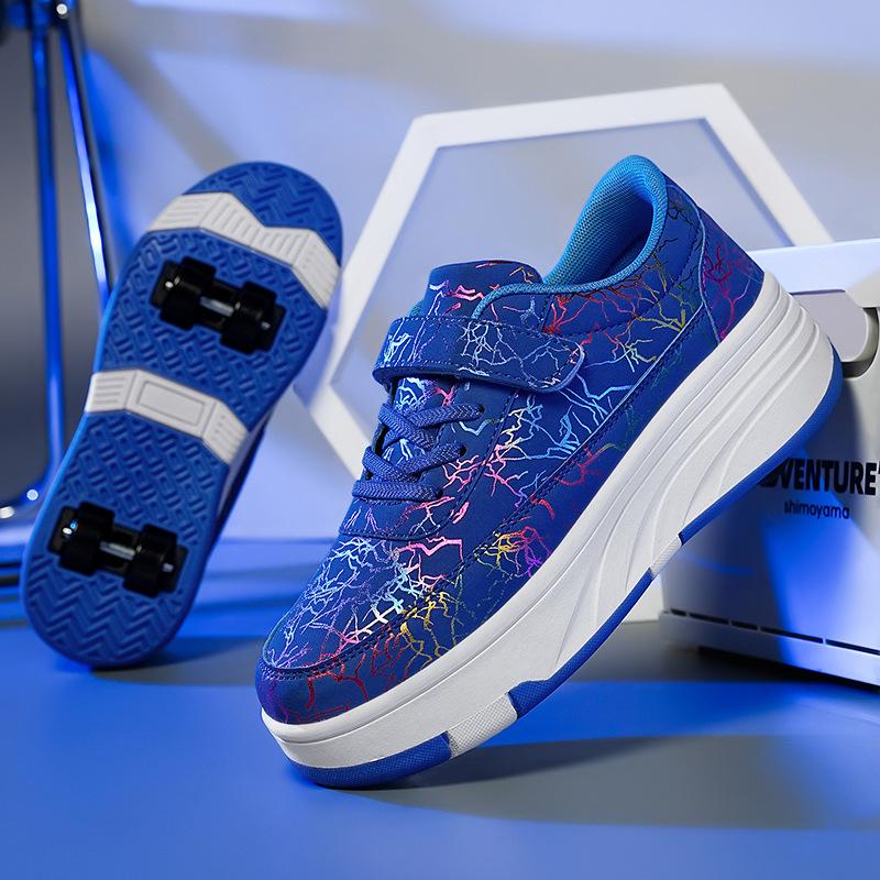 Kinder Rollschuhe Neue Jungen Rollschuhe Vierrad Mädchen Rollschuhe Doppelreihige Rollschuhe 30