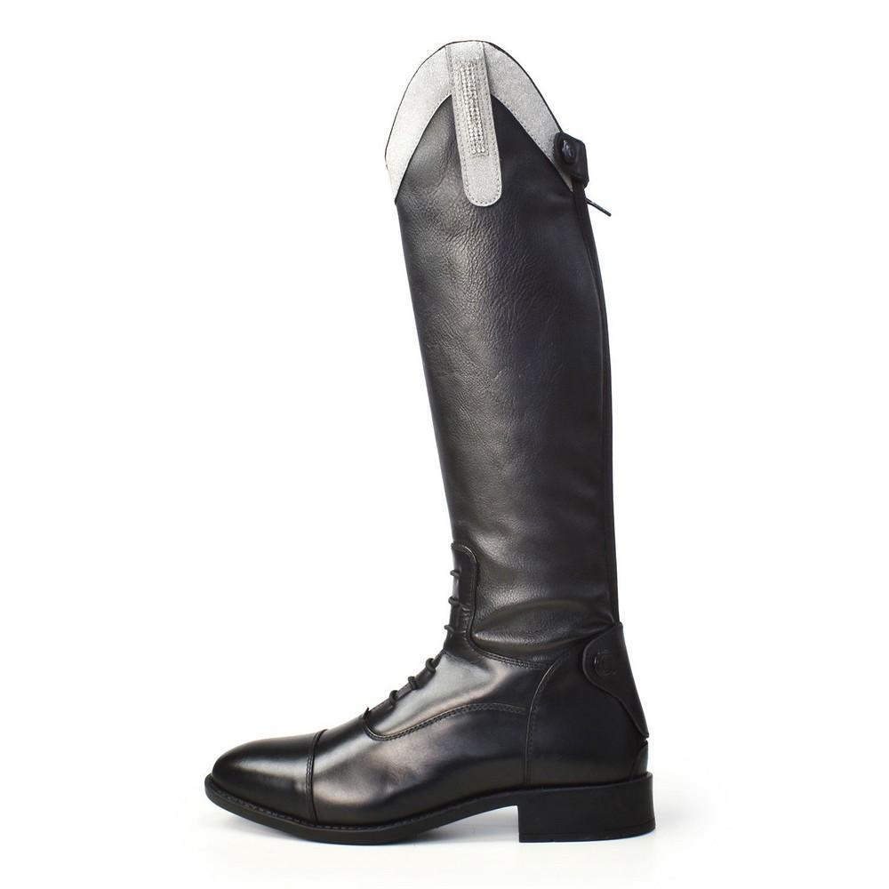 Brogini Kinder/Kinder Como Piccino Leder breite lange Reitstiefel 2.5 UK silber