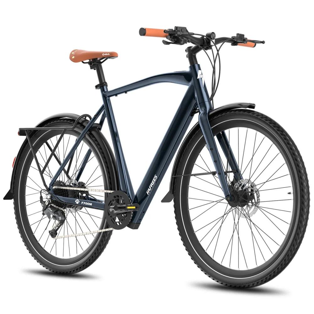 Fafrees F700M Leichtes City E-Bike, 250W, 36V 10Ah, Shimano 9-Gang, Hydraulische Bremsen, Drehmomentsensor, 700×42C Reifen 36V 250W 10Ah dunkelblaue