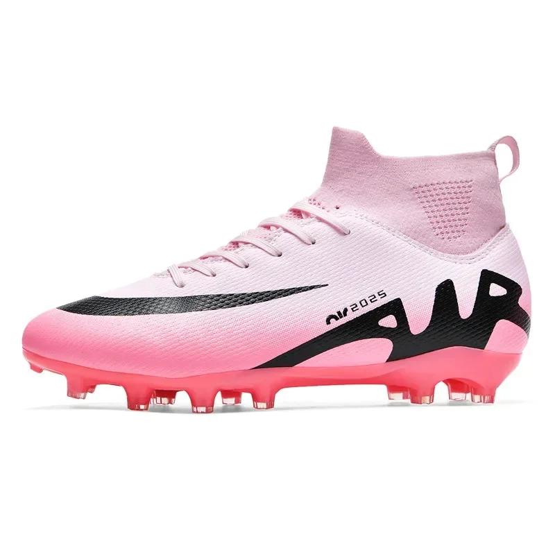 Mode Pink Fußballschuhe Herren Professionell Leichtgewicht Socke Herren Fußballschuh Outdoor Rutschfest Original Fußballschuh Sneakers 41