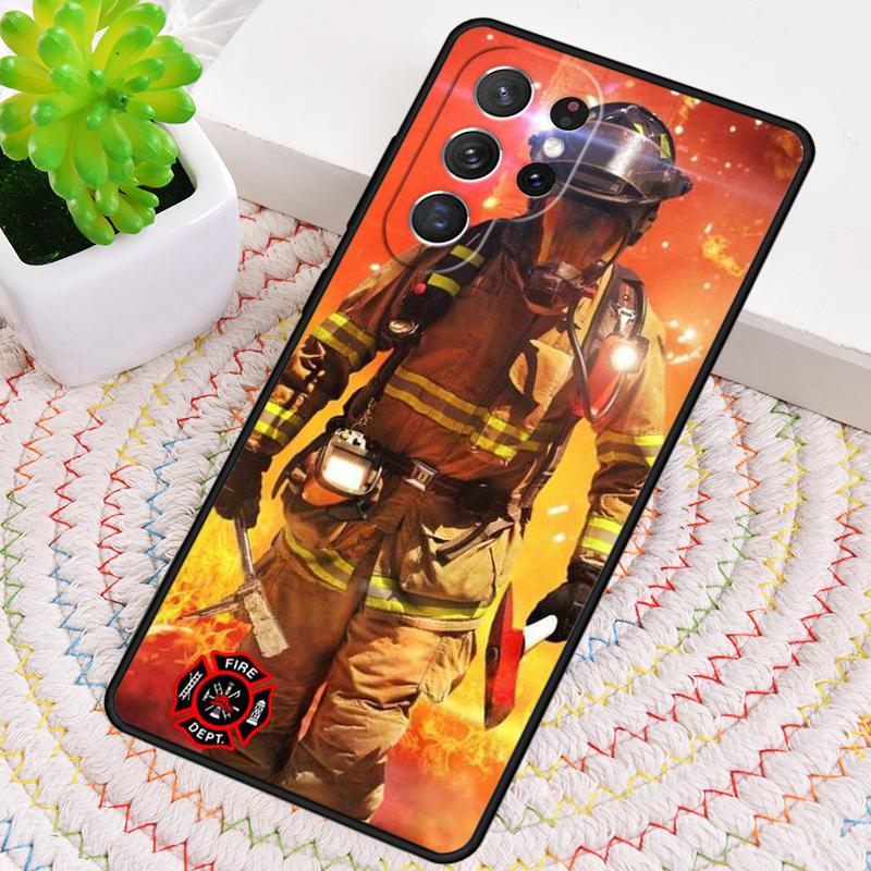 Feuer feuerwehrmann feuerwehrmann Handyhülle für Samsung Galaxy note 10 pro S26 Ultra S23 S24 FE S25 S21 S22 PLUS stoßfest Hülle Galaxy S25+ black