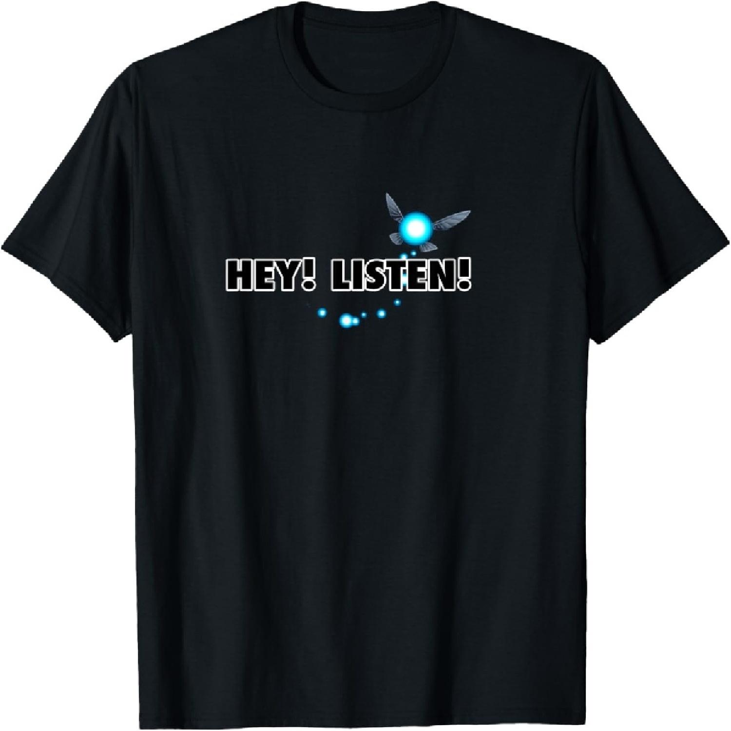 The Legend of Zelda Navi Hey Hör Mal Blauer Trail Center Logo T-Shirt XXXXL schwarz
