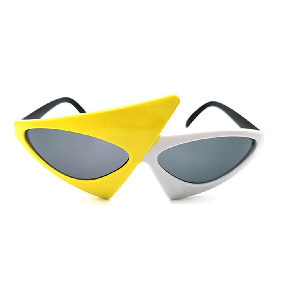 Premium Vollrahmen Dreieck Sonnenbrille Augenschutz Ultraleicht Asymmetrische Sonnenbrille Blaulichtblockierend Hip Hop Stil Sonnenbrille yellow