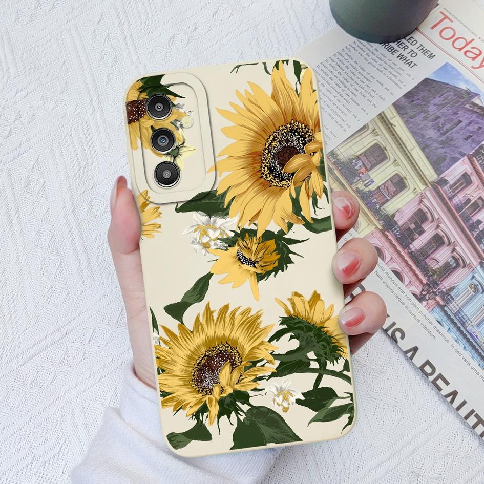Für Samsung Galaxy A31 A51 A71 A14 A13 A10S A20 Handyhüllen Mode Sonnenblume Gänseblümchen Schutzhülle aus weichem Silikon Rückseite für Galaxy A02 A03S Stoßstange Samsung M54 5G