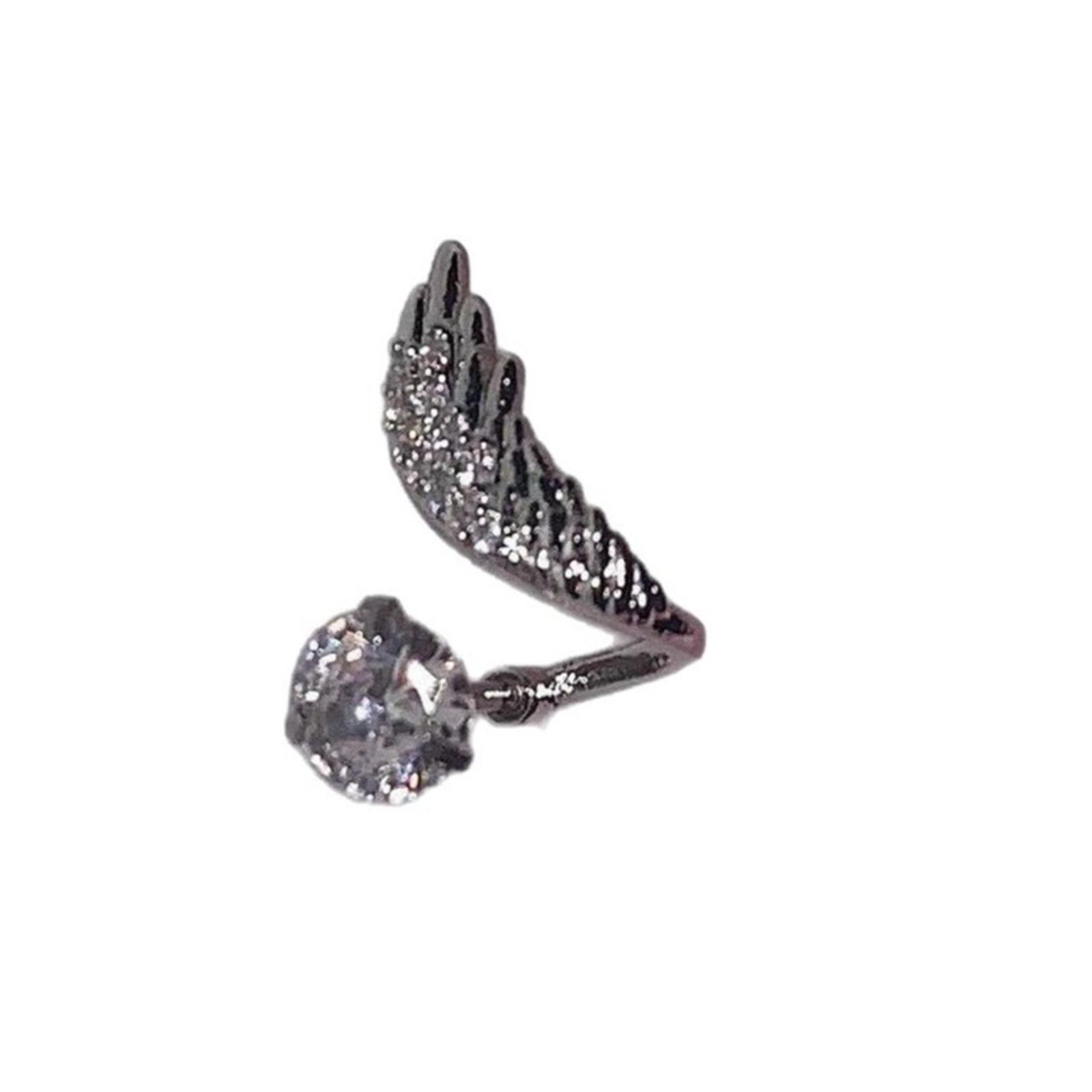 Eleganter Flügel Legierung Ohrknochen Nagel mit Strassstein Knorpel Stecker Ohrring für Frauen Modeschmuck Zubehör 2