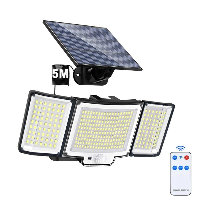 328 LED Solar Lampe Outdoor 348 Wand Lampe IP65 Wasserdichte Scheinwerfer Lampe Motion Sensor Solar 3 Modus Straße Licht Garten Decor 3PCS