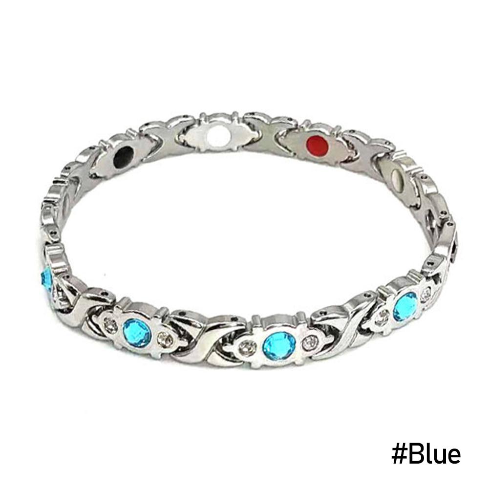 Mode Abnehmbare Energie Magnet Armband Magnetische Abnehmen Armband Schmuck Frauen Zubehör silber/blau