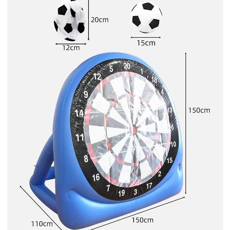 Aufblasbares Fußballtor PVC Outdoor Spaß Schießer Dartscheibe Wurfspiel Klebriger Ball Spielzeug blau