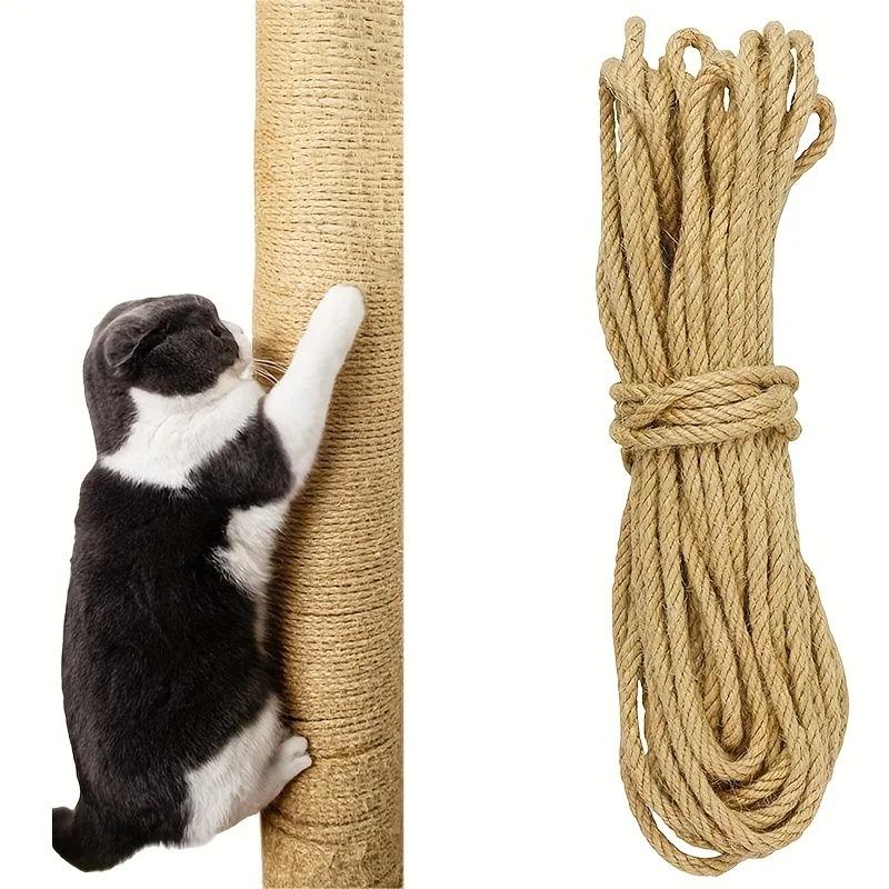 Natürliches Sisalseil Katzenkratzbaum Seil Kratzbaum DIY Spielzeug Pfote Klaue Möbelschutz Kratzbaum Width 4mm Length 10m beige