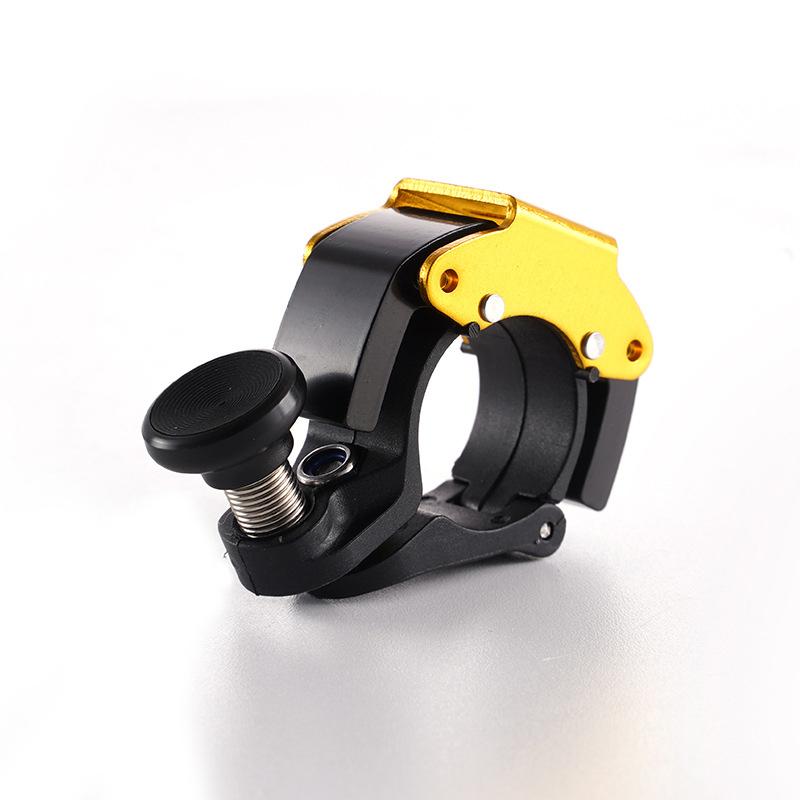 Fahrradklingel aus rostfreiem Stahl, MTB-Horn, Fahrrad-Lenkerklingel, knackiger Klang, Horn für Fahrradzubehör gelb