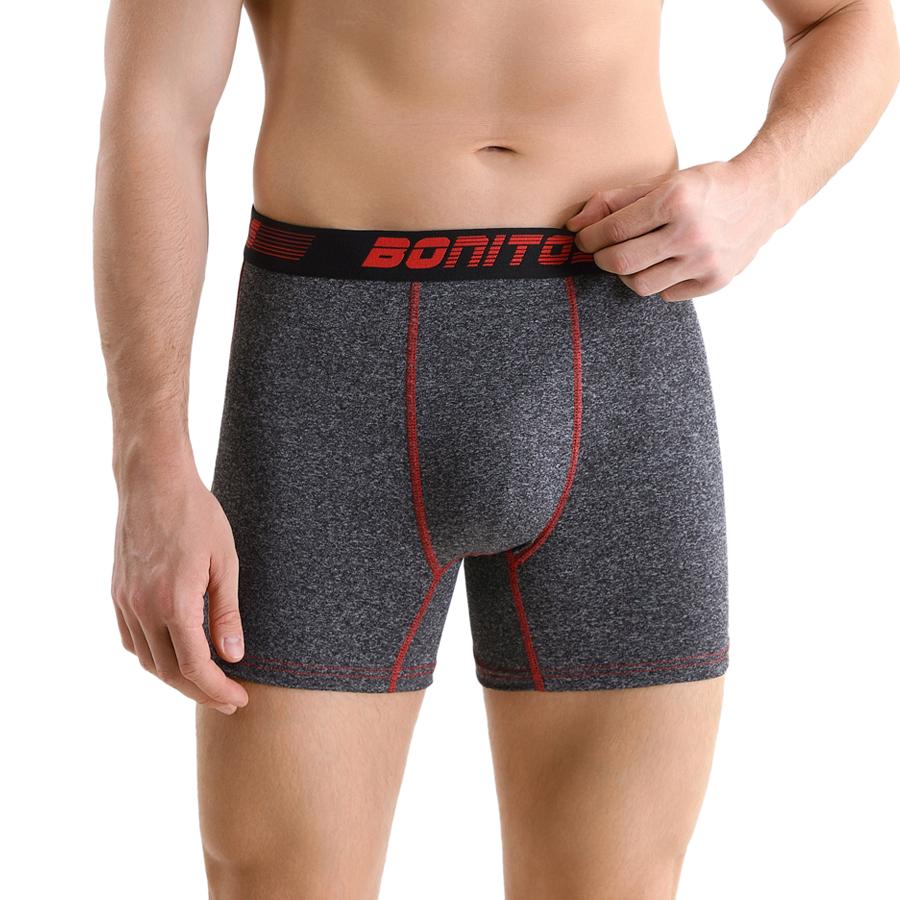 BONITOS Herren-Unterhose, bequeme Unterwäsche für Herren, Boxershorts M graue