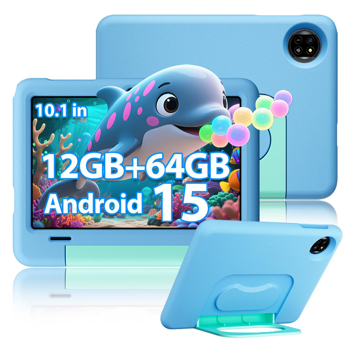 Blackview Tab 20 Kinder-Tablet Android 15 10,1 Zoll 4 GB RAM 64 GB ROM 6600 mAh Akku Tablets blau
