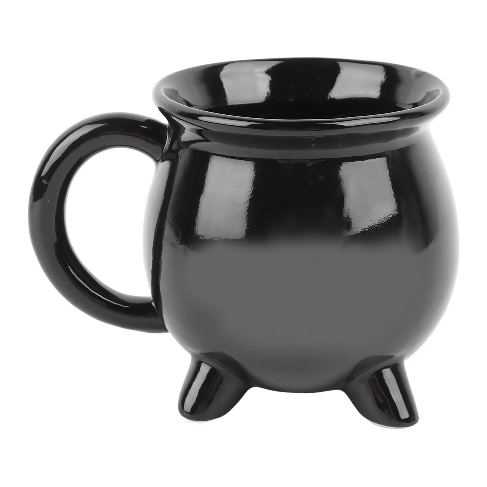 Hexenkessel Tasse 300ml Versiegelt Hexisch Schwarzer Kessel Tasse für Halloween Deko Tischdekoration