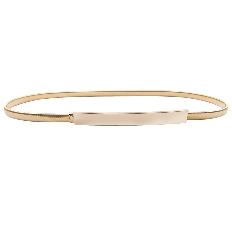 Elastische Goldkette Gürtel für Frauen Taille Silber Bund Stretch Golden Gürtel Kleid Rock Dekor gold