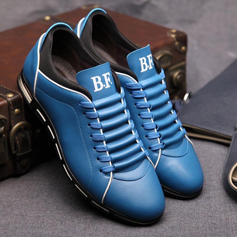 Herren Freizeitschuhe Brock Oxford Retro Leder Herren Formelle Schuhe Frühling und Herbst 2024 Neue Herrenschuhe für Herren 42 blau