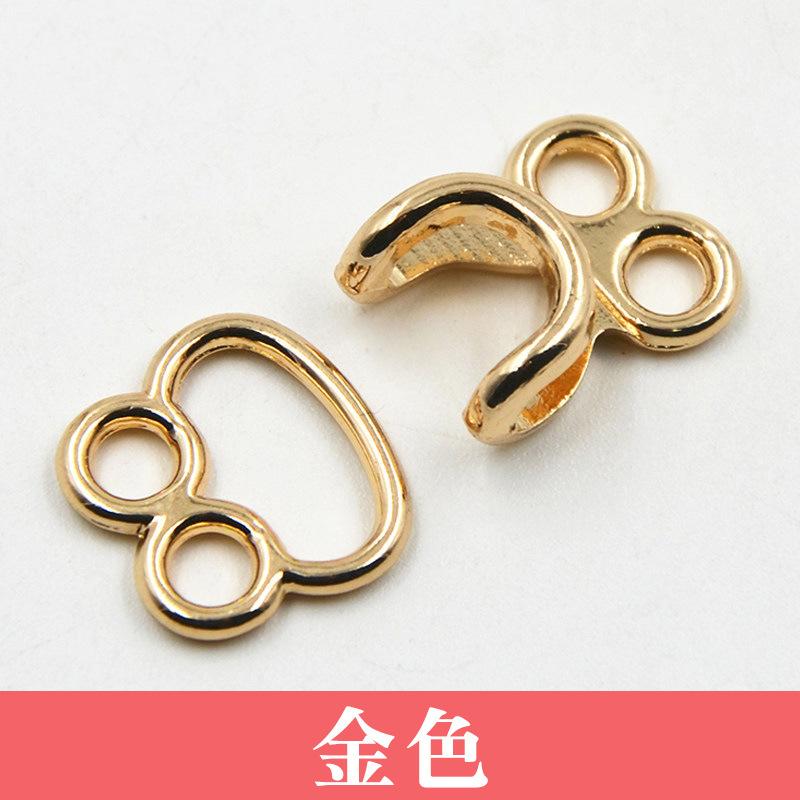 10 Stück High-End Metall Nerz Trenchcoat Unsichtbarer Haken Kragenhaken Knopf Mantel Schnalle Pelz Versteckte Schnalle Hängende Schnalle Gold * Large