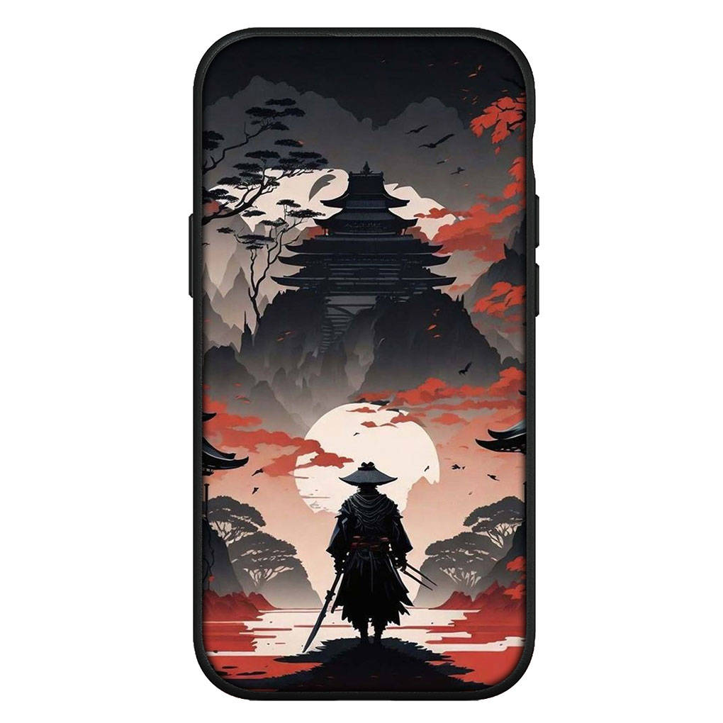 Hülle für iPhone 15 14 Xiaomi Redmi Note 13 12 11 Pro Max X 8 7 9 XR Samsung Galaxy S24 S23 OPPO A15 Huawei Japan Samurai Skelett Ninja Bushido Hülle for Samsung Galaxy S7 Edge natur