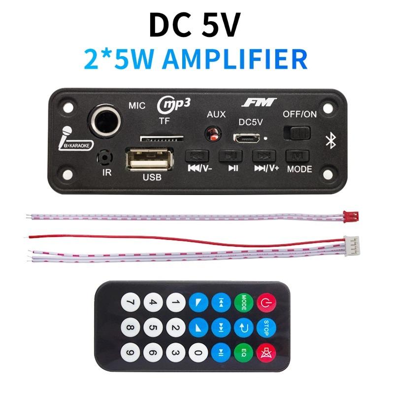 Drahtlose Bluetooth MP3 Decoderplatine 10W DC 5V Verstärker DIY Auto MP3 Player Audio FM Radio Freisprechanruf Aufnahme Unterstützung Mikrofon