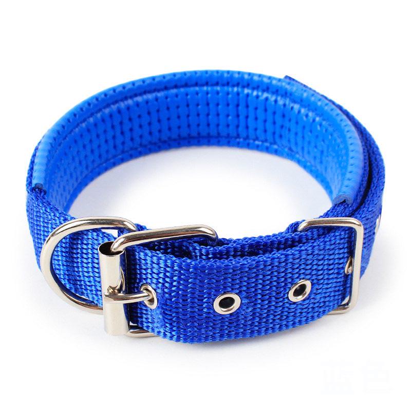 Bequemes, beliebtes Hundehalsband, verstellbar, solide, für Haustiere, hochwertiges Hundehalsband in Übergröße, 4 Farben, Nylonband, 1 Stück, Haustierhalsband-Zubehör 2.0*50cm blau
