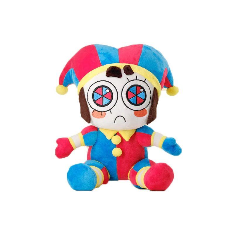 Der Erstaunliche Digitale Zirkus Pomni Narren Clown Plüschtier Weiche Gefüllte Cartoon Puppe Heimdekoration Kissen für Erwachsene Sammlung blue