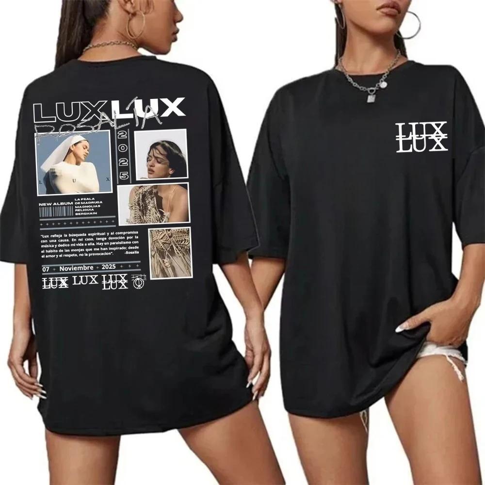 Rosalia Lux Tour 2026 T-Shirt Vintage Grafikdruck Baumwoll-T-Shirt Rosalia T-Shirt Retro Fan-Geschenk für Damen und Herren Mode-T-Shirt Tops XXXL blau