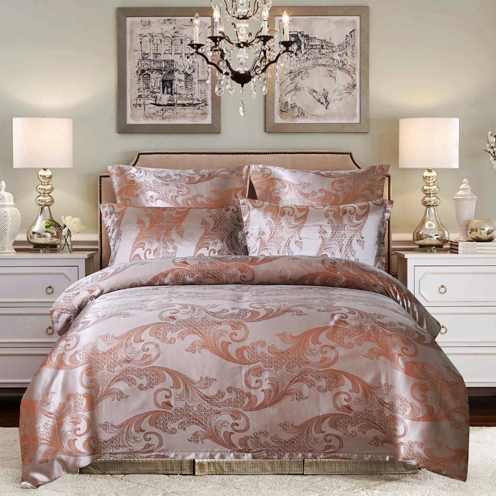 3PCS Home Bettwäsche Set Jacquard Bettbezug-set Bettwäsche Luxuriöse Bettwäsche Einzigen Königin König Größe Bett Sets 200*200cm 3pcs