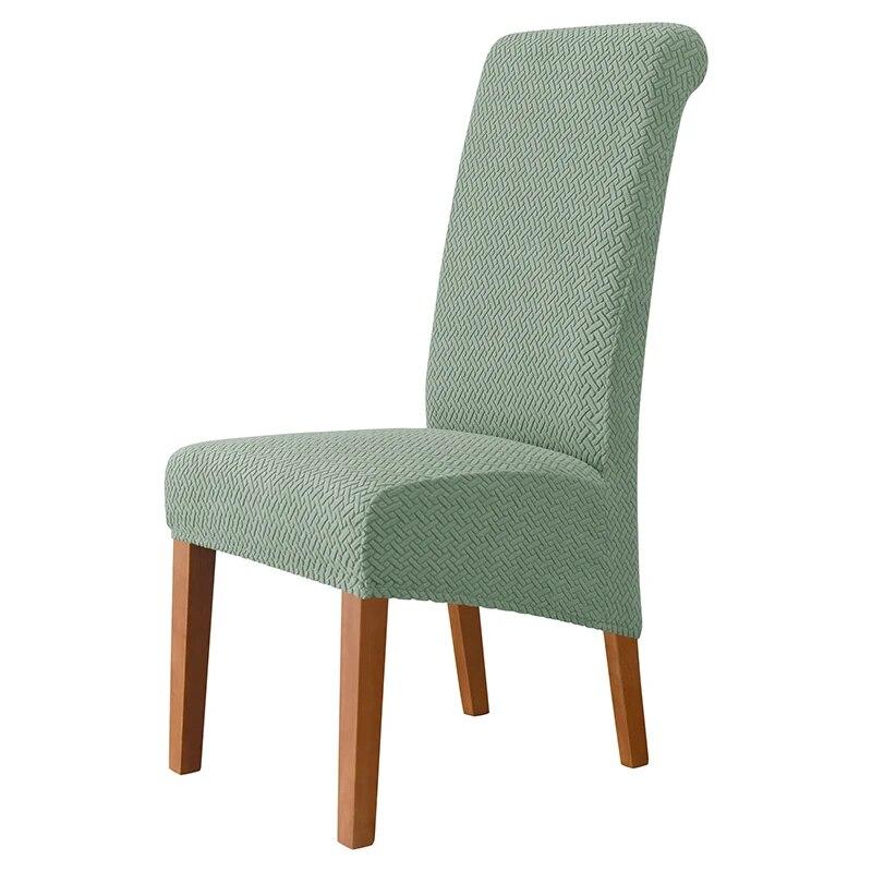 Hohe Rückenlehne und universeller Stuhlbezug für Esszimmer, Hotel, XL, M, Größe T, Jacquard, extra groß, Stretch-Spandex-Stuhlhussen, waschbar XL size (60-75cm)