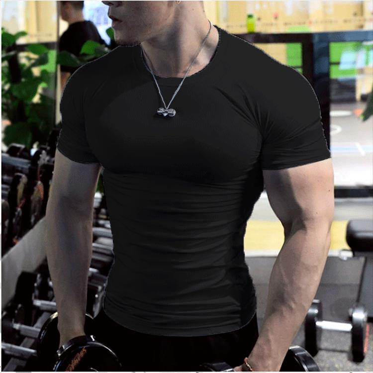 Frühling und Sommer Kurzarm Modisches Herren Einfarbiges Freizeit-Top Herren Herren XXXXXL schwarz