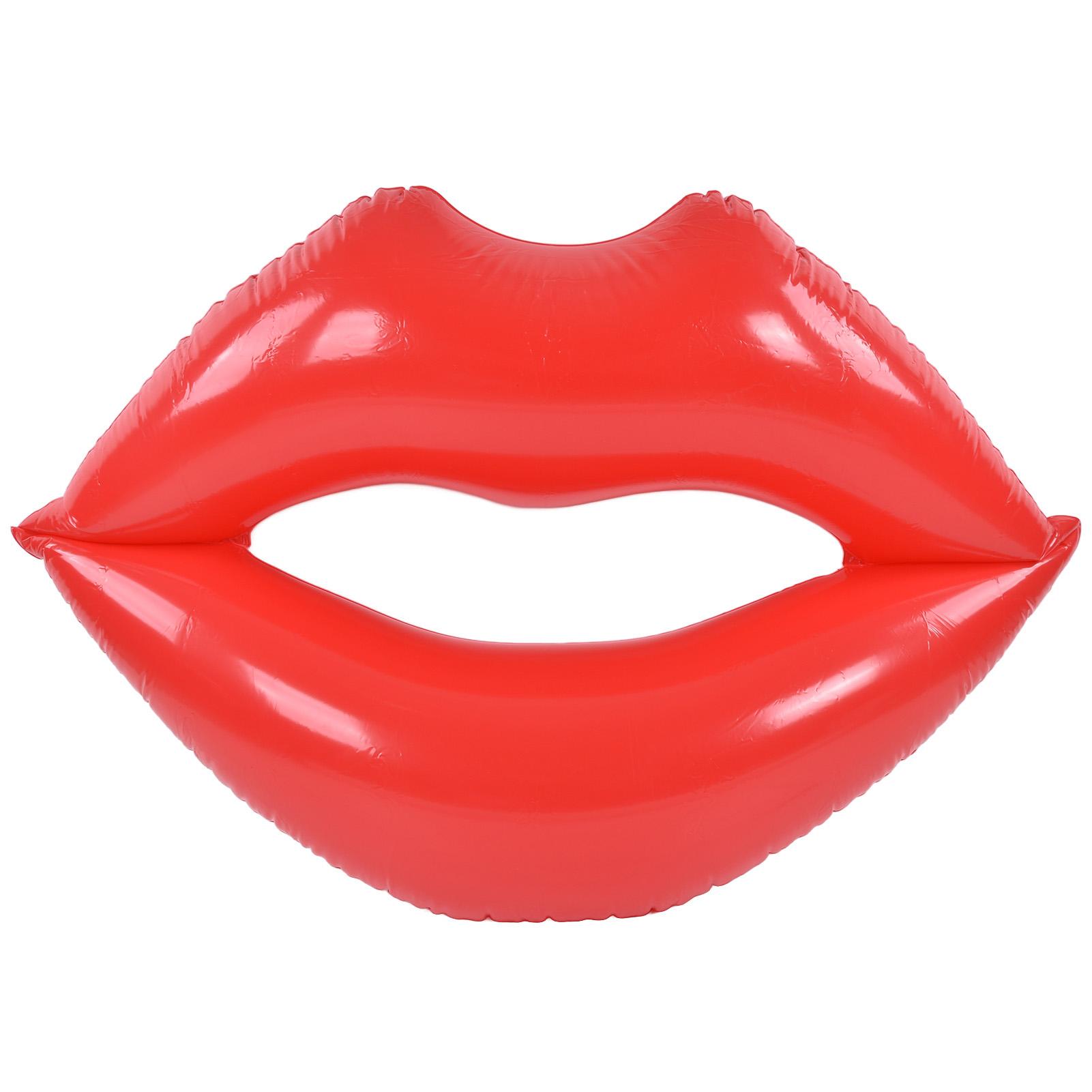 Rote Lippen Luftmatratze Verdickt Erhöht PVC Aufblasbar Rote Lippen Schwimmbecken für Erwachsene Strände