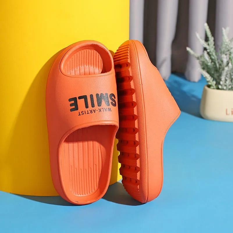 EVA-Hausschuhe mit dicker Sohle, Damen-Oberbekleidung, Haushaltsdeodorant, rutschfestes Badezimmer, stumm, Innen-Hausschuhe mit weicher Unterseite, Paar-Hausschuhe 40-41 orange