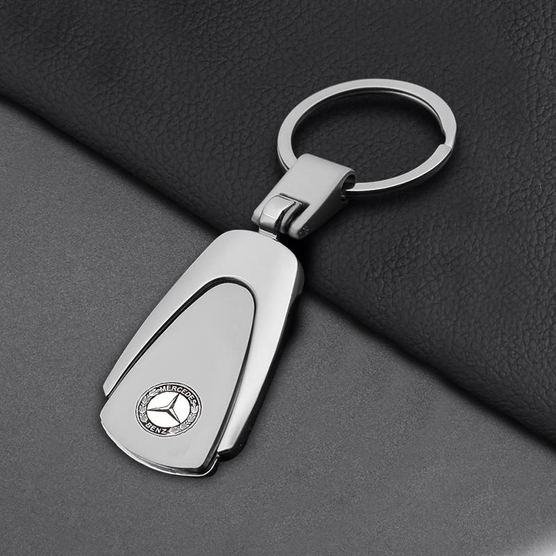 Leder Schlüsselanhänger Auto Schlüsselanhänger Anhänger Schlüsselanhänger Autozubehör Für Mercedes Benz AMG W246 W212 W204 C117 X156 A B C E Ml Gl Cla Gla Glk Sl Slk Klasse gray