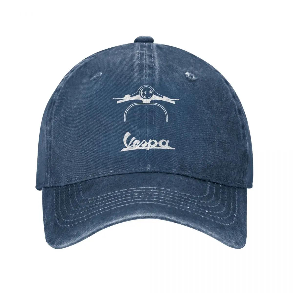 Maglietta Vespa Piaggio Baseball Caps Vintage Distressed Denim Cap Männer Frauen Laufen Outdoor Golf Hüte Kappe Adjustable navy blau
